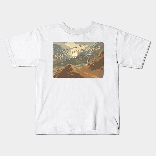 Deplian Badlands Kids T-Shirt by budgebuttons